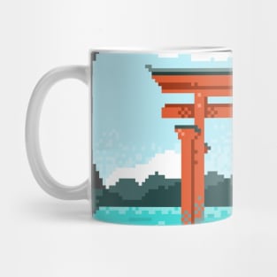 Torii Gate Pixel Art Mug